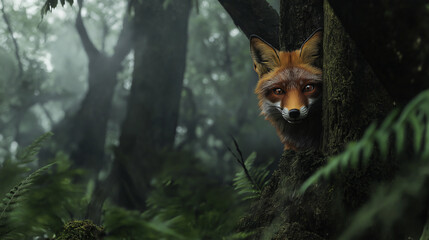 Fototapeta premium fox in the woods