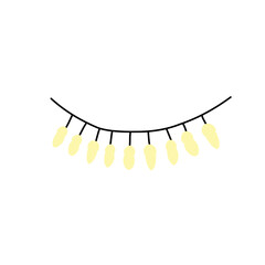 Yellow lights garland vector