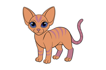 Cute Animal Vector art in Illustration on a White Background