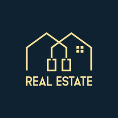 real estate concept logo design. simple minimalist logo for your real estate corporate. vector home building vector design template