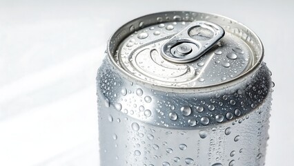 Aluminum 330 ml soda can on a white background, perfect for promotional use and product photography.
