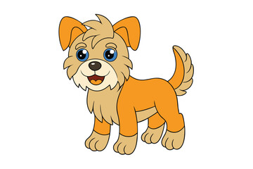 Cute Animal Vector art in Illustration on a White Background