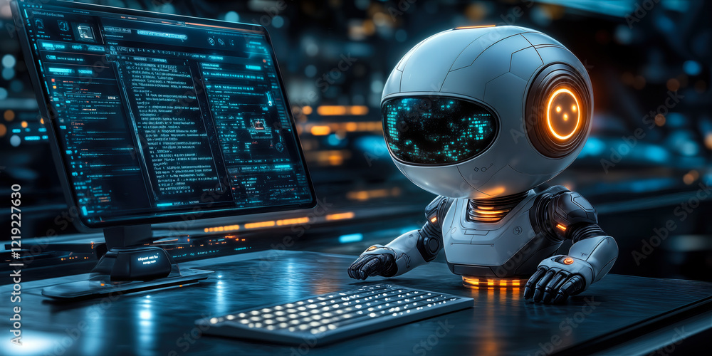 Poster ai chatbot enhancing enterprise software with offline capabilities for secure productivity