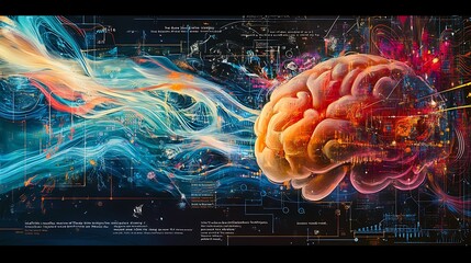 A digital art representation of the left and right brain background
