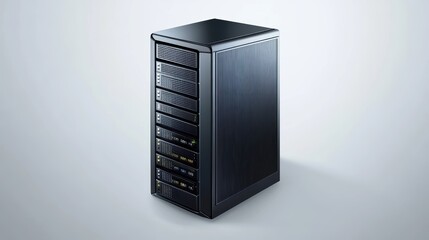 Enhance your workspace, black computer tower with three functional drawers for optimal organization