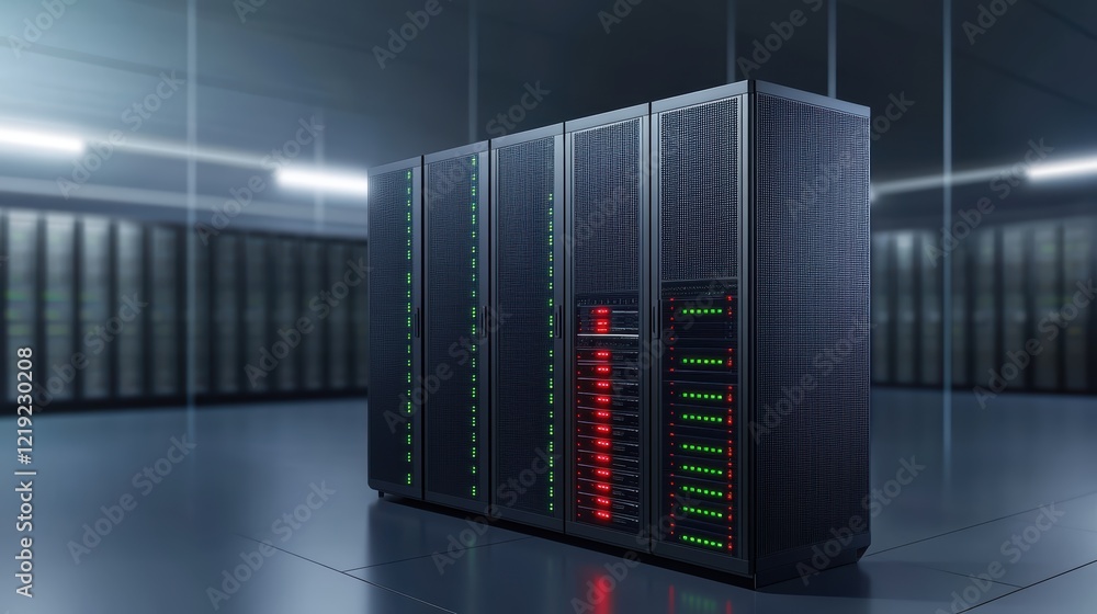 Poster highperformance server infrastructure, ensuring seamless data management and connectivity in a moder