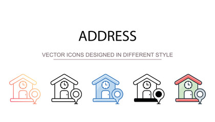 Address icon design with white background stock illustration