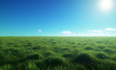 green field and sky