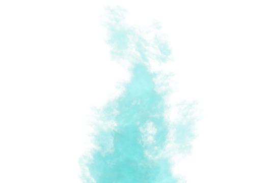 Abstract blue smoke effect. Colorful smoke overlay isolated on transparent background. soft smoke rising. Design elements, PNG