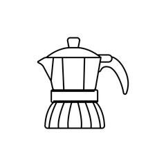 Moka Pot Outline Icon for Coffee Culture