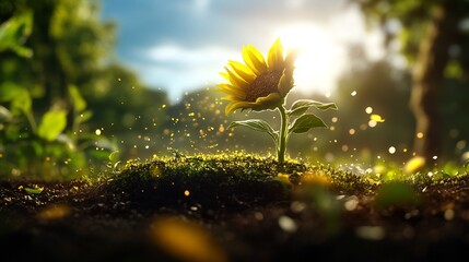 Sunrise Sunflower: A Magical Moment in Nature
