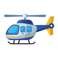 Illustration of a Helicopter Isolated on White Background