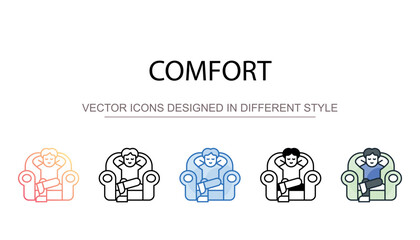 Comfort icon design with white background stock illustration