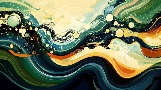 Artistic depiction of globalization featuring flowing patterns interconnected nodes symbolizing international cooperation crossborder trade and global interconnectedness