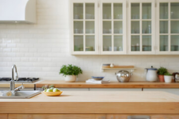 A modern, Minimal and Clean Kitchen Interior Background