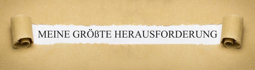 Meine größte Herausforderung