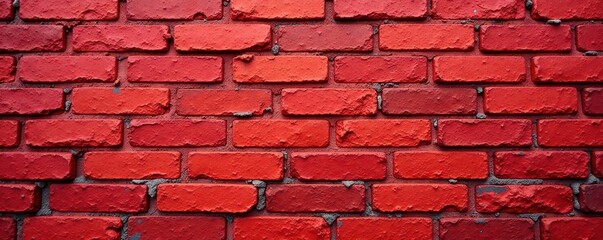 Close-up of old red brick wall, mottled color , exterior, background, closeup