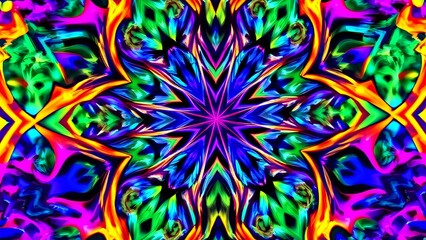 Vibrant Mandala Kaleidoscope - Unity and Harmony in Geometric Patterns