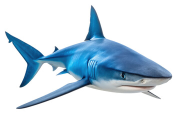Obraz premium Blue shark isolated with transparent background