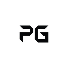 PG monogram logo design letter text name symbol monochrome logotype alphabet character simple logo