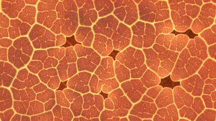 Abstract Orange Cell Structure Seamless Pattern