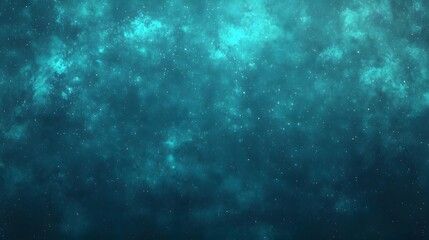Obraz premium Teal Nebula Space Background, Cosmic Starry Night Sky