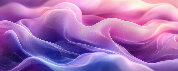 Obraz premium Abstract wavy gradient background in shades of purple, pink, and blue