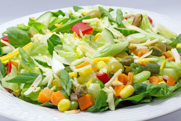 Tex Mex Salad Plate Close up