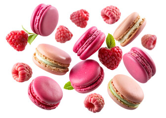 Obraz premium colorful macaroons isolated on white background