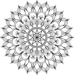 Mandala, Mandala coloring page, Mandala ornaments, floral vector mandala