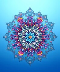Vibrant Mandala Lotus Flower Abstract Wallpaper