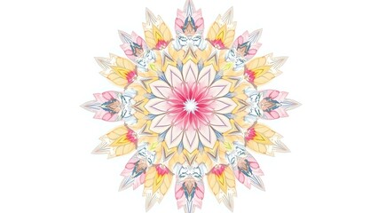 Vibrant Mandala Art Design with Floral Patterns