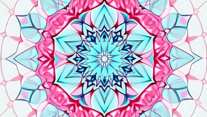 Vibrant Blue Diamond Mandala Abstract Wallpaper