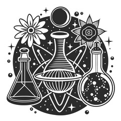 A graphic representation of scientific theme High Quality Editable Vector Design and illustration