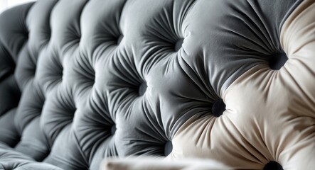 Tufted velvet upholstery textures in various shades of grey and neutral colors perfect for interior design furniture and home decor applications.