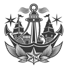 Nautical themes anchors ships High Quality Editable Vector Design and illustration