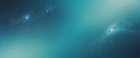 teal blue galaxy space , copy space concept for wallpaper or background