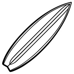 Stylish Surfboard Outline Vector
