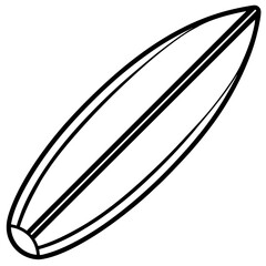 Stylish Surfboard Outline Vector