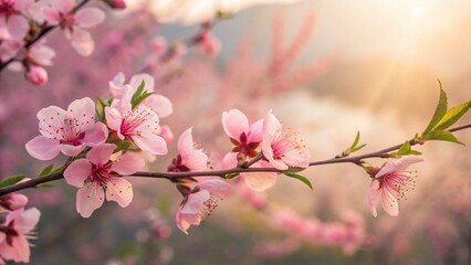 Obraz premium Pink Peach Watercolor Floral Border: Elegant Double Exposure Design for Wedding Invitations & Feminine Branding