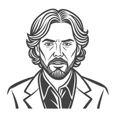 A simple line portraits of face High Quality Editable Vector Design and illustration