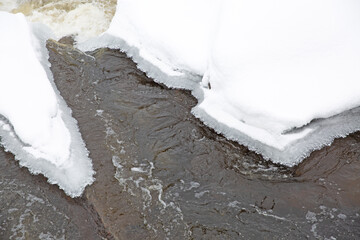Water and ice winter scene 