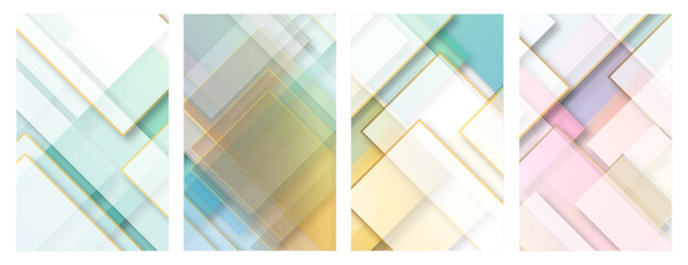 Obraz premium abstract gradient background square line template design. 