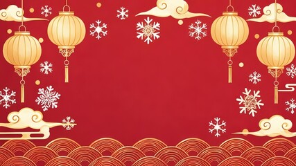 Chinese New Year Celebration Lantern Background