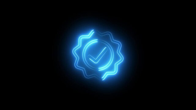 Warranty with check mark insurance services animation.Approved or warranty icon. tick mark icon animation on a background.