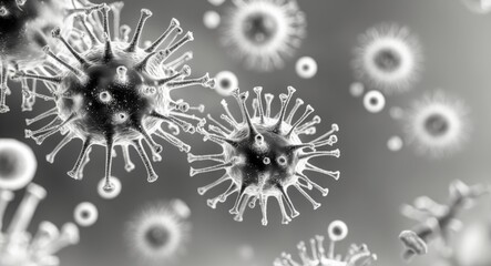 Exploring the Vibrant Interactions Between Viruses and Cells Under a Microscope