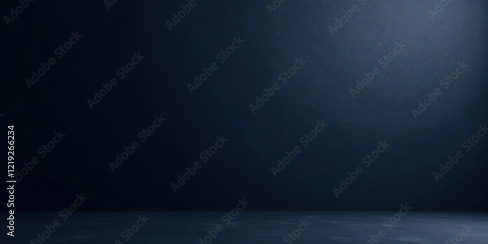 Poster Moody Dark Blue Studio Backdrop A Serene and Elegant Empty Space for Product Displays or Design Presentations