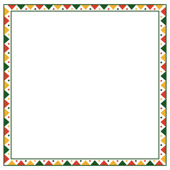 Black History Month Tricolor Square Frame Border