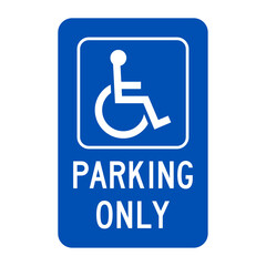 Handicaped parking only sign