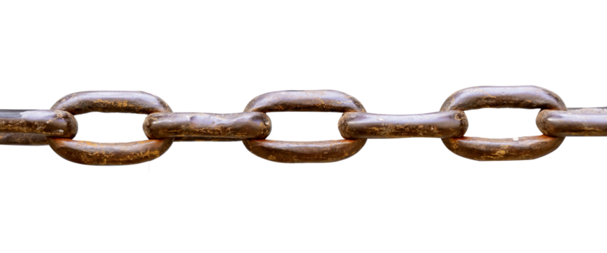 Corrente de metal em fundo transparente, png